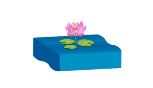 A lotus made using 3D vectors