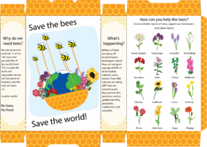 Cereal box art based around the Save the Bees movement.